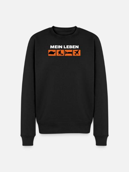 Workaholic Job Statement Karriere Arbeiter - Männer Premium Bio Pullover - Schwarz