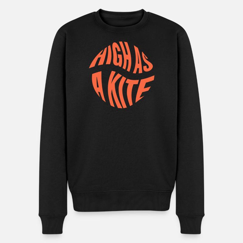High as a Kite - Männer Premium Bio Pullover - Schwarz