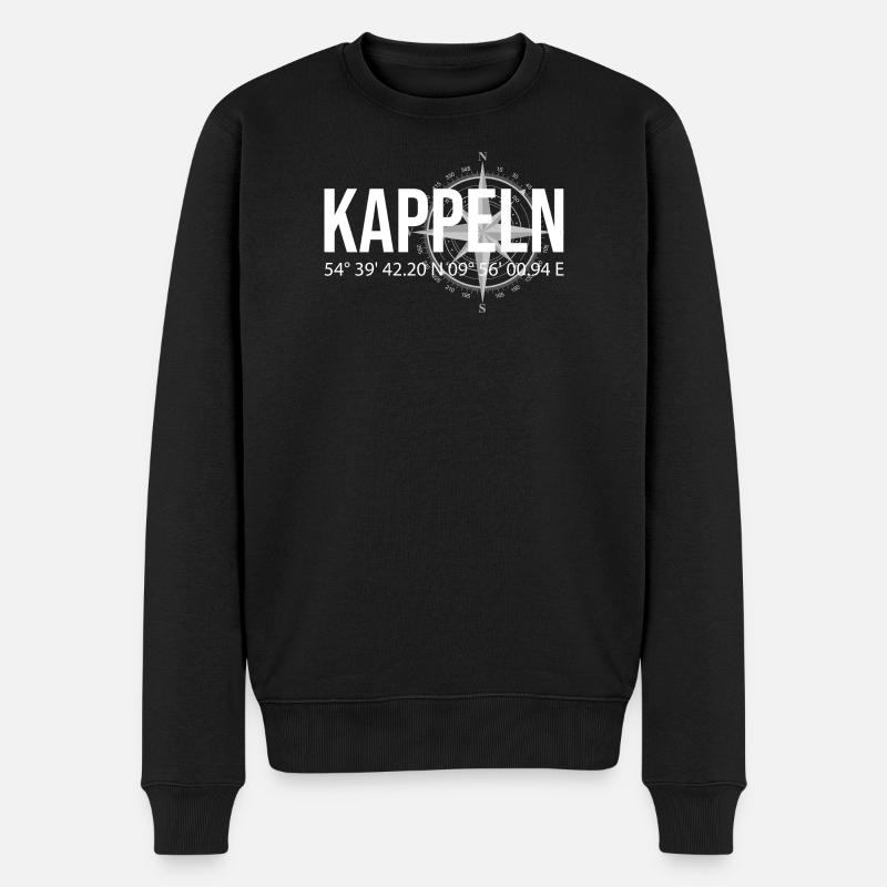 Koordinaten Kappeln - Männer Premium Bio Pullover - Schwarz