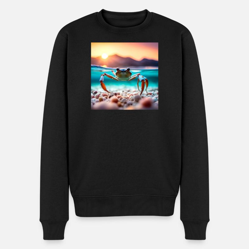 Crabe sous l'eau - Pull Premium bio Homme - noir
