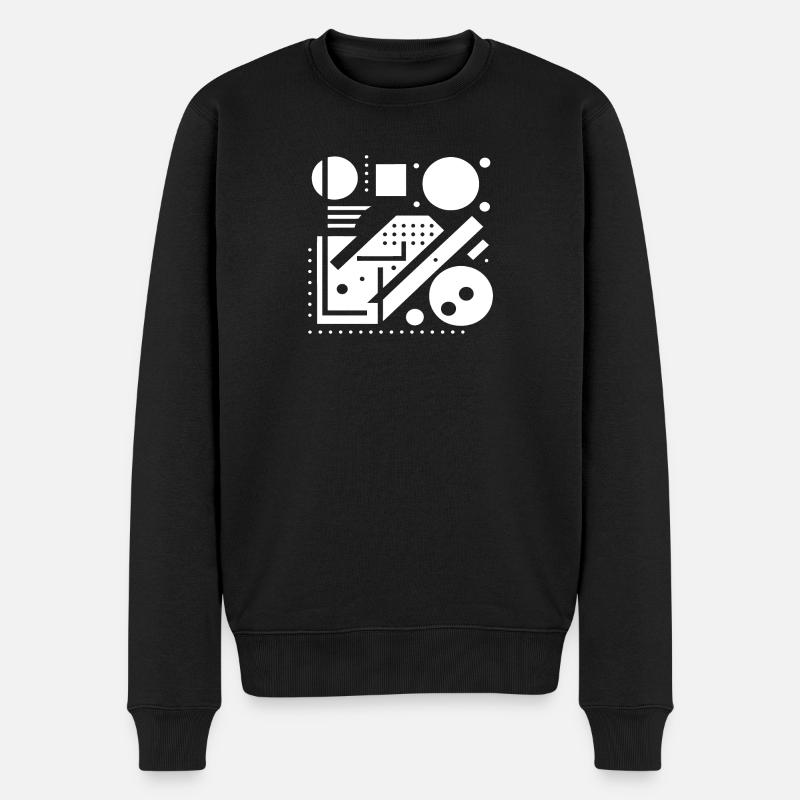 Look abstraction géométrique - Pull Premium bio Homme - noir