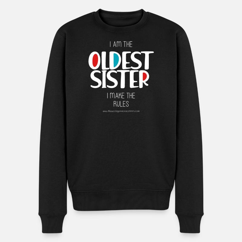 Älteste Schwester - Männer Premium Bio Pullover - Schwarz