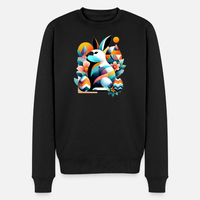 Graphismes de Pâques modernes - Pull Premium bio Homme - noir