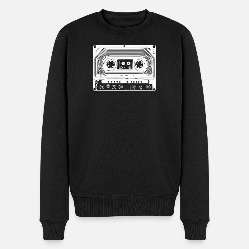 Cassette audio au design rétro - Pull Premium bio Homme - noir