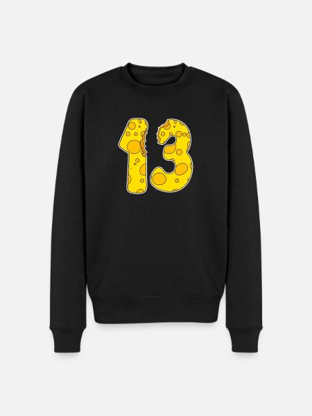 13 Year Old Funny Cheese - Men's Premium Organic Jumper - black