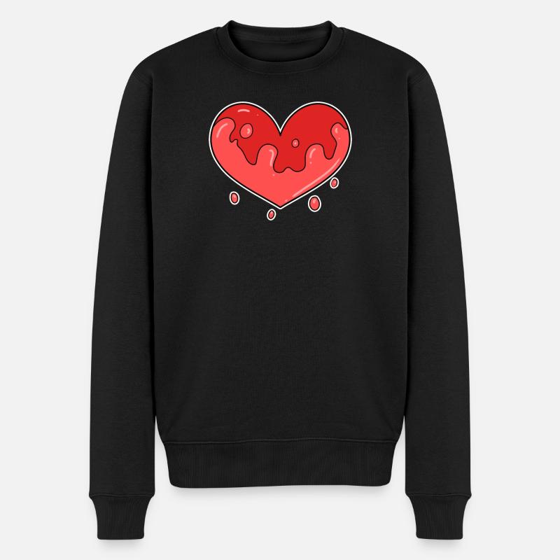 Cœur solitaire - Pull Premium bio Homme - noir