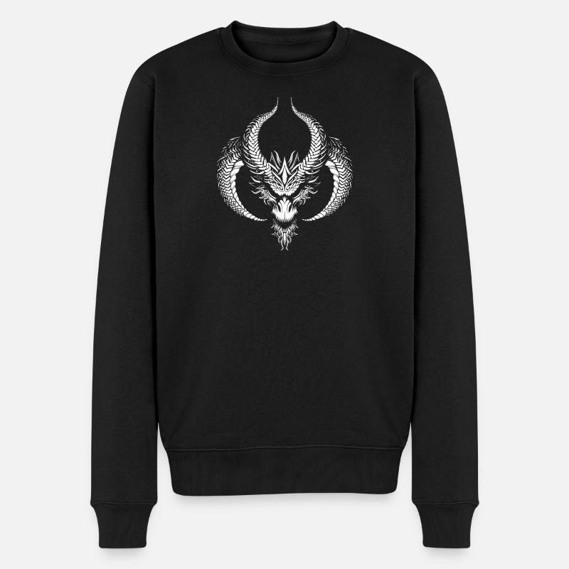 Tête de Dragon - Pull Premium bio Homme - noir