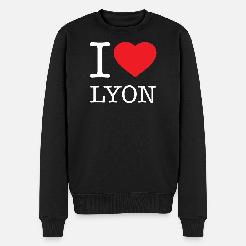 J’AIME LYON - Pull Premium bio Homme - noir