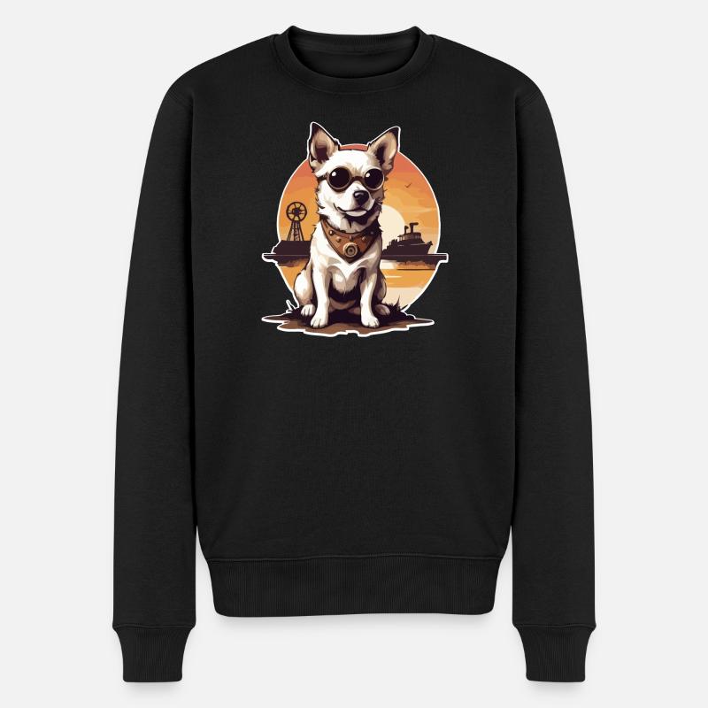 Chien steampunk - Pull Premium bio Homme - noir