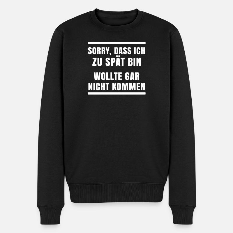 Ist Mir Wurscht Statement Egal Haltung - Männer Premium Bio Pullover - Schwarz
