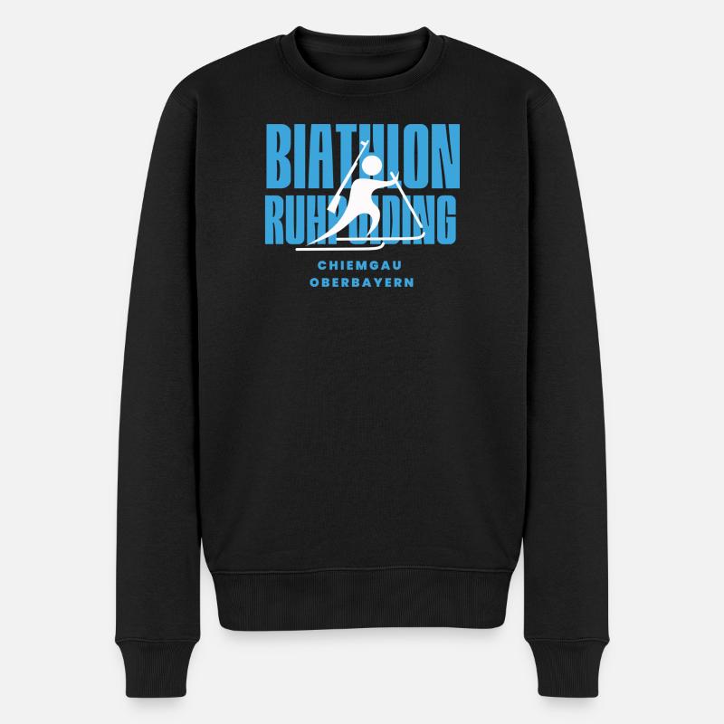 Biathlon Ruhpolding - Männer Premium Bio Pullover - Schwarz