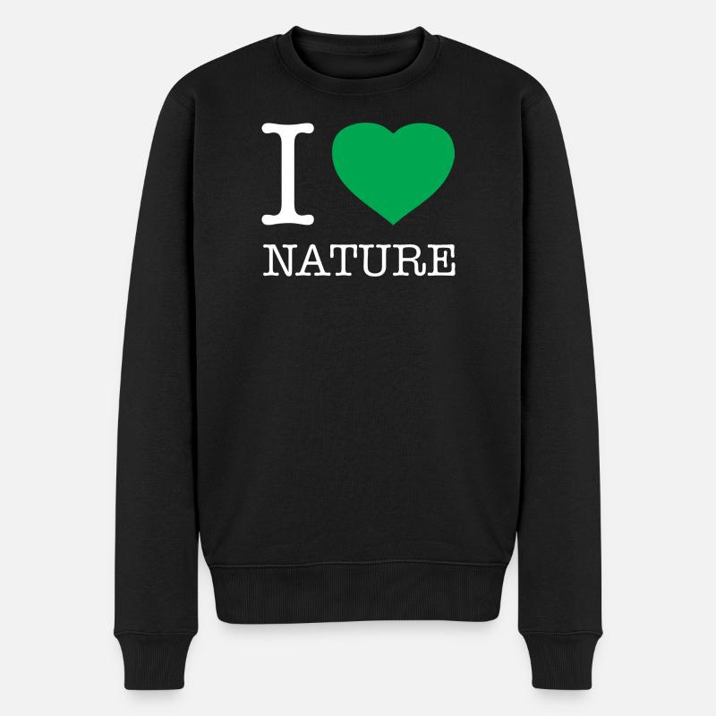 J’AIME LA NATURE - Pull Premium bio Homme - noir