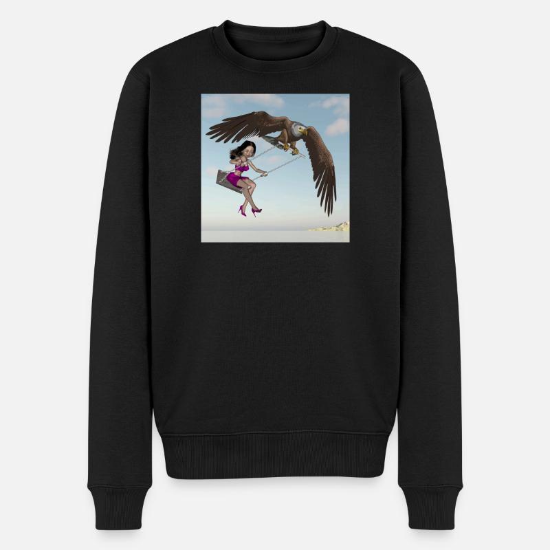 Se balançant dans le ciel. - Pull Premium bio Homme - noir