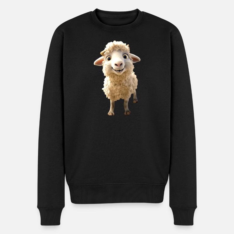 Schaf Lamm Mäh Schäfchen Schäfer Süße Schafe Schaf - Männer Premium Bio Pullover - Schwarz