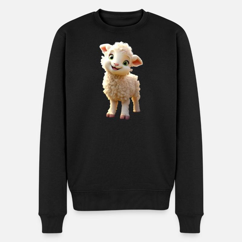 Schaf Lamm Mäh Schäfchen Schäfer Süße Schafe Schaf - Männer Premium Bio Pullover - Schwarz