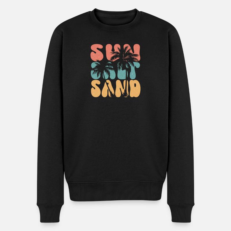 Été - Soleil, sel et sable - Pull Premium bio Homme - noir