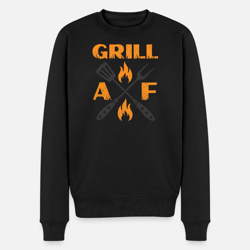 Grill AF - Männer Premium Bio Pullover - Schwarz