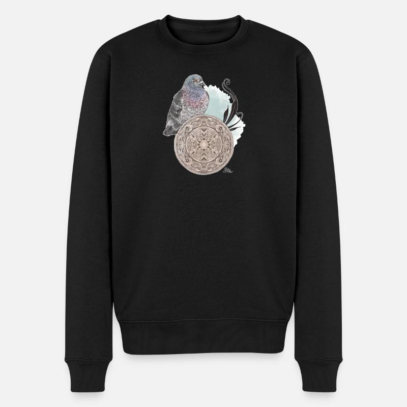 Veganuary 2024 Stadttaube - Männer Premium Bio Pullover - Schwarz