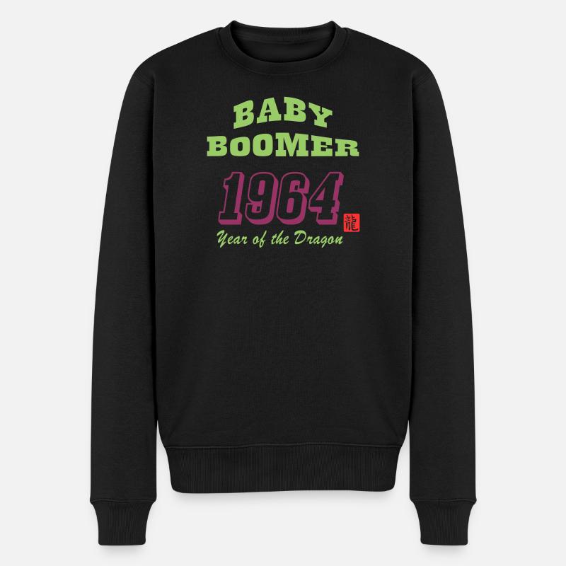 Baby Boomer 1964 - Männer Premium Bio Pullover - Schwarz