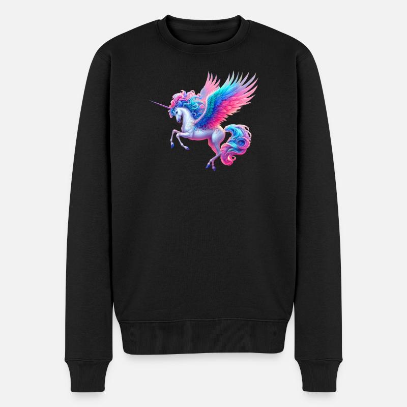 Licorne (02) - Pull Premium bio Homme - noir