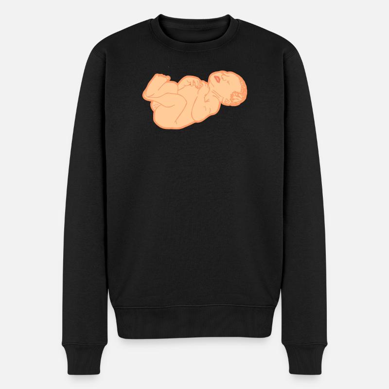 Nouveau-né, teint clair - Pull Premium bio Homme - noir