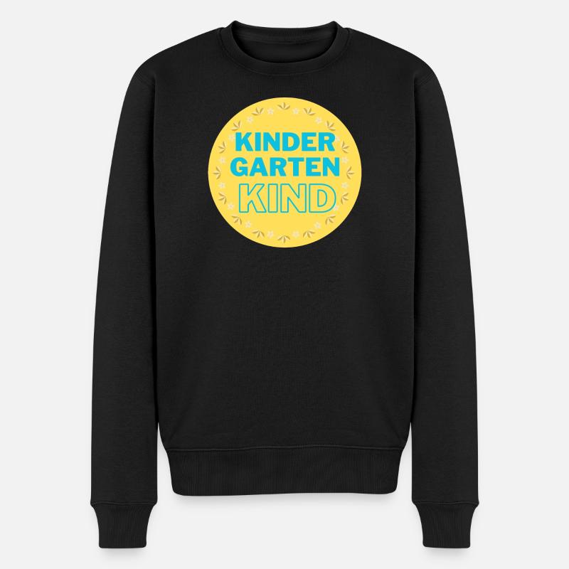 Kindergartenkind - Männer Premium Bio Pullover - Schwarz