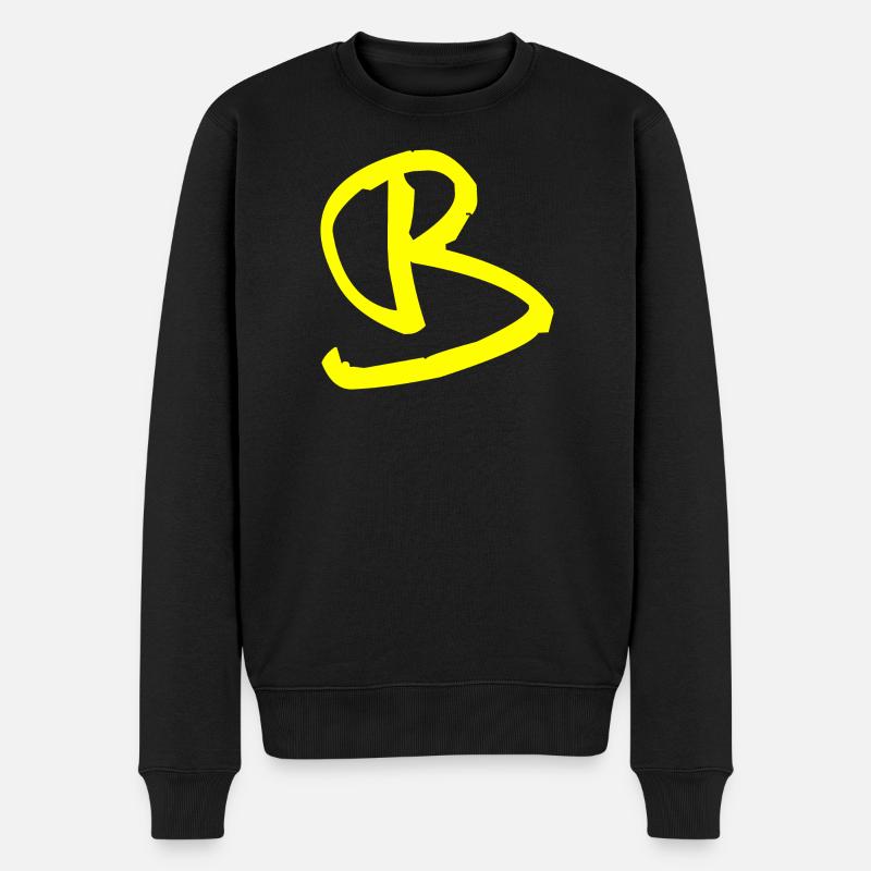 Buchstabe B - Männer Premium Bio Pullover - Schwarz