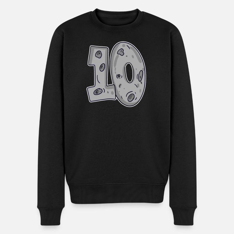 Lune Dix 10 Numéro Numéro - Pull Premium bio Homme - noir