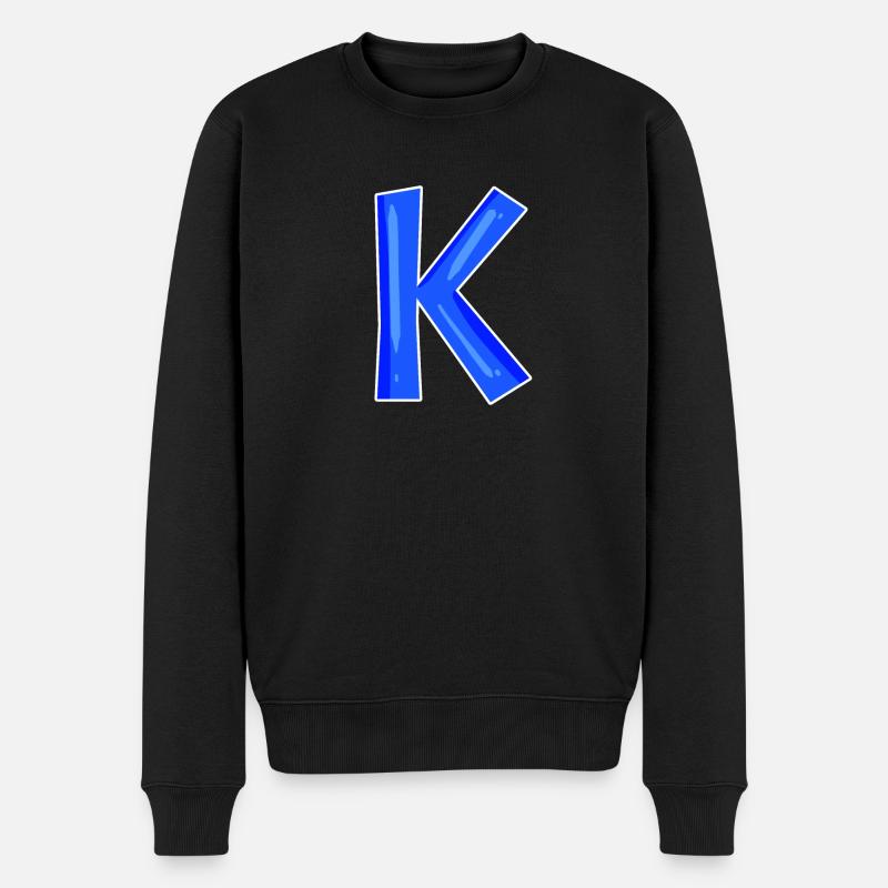 Lettre K - Lettre initiale K - Pull Premium bio Homme - noir