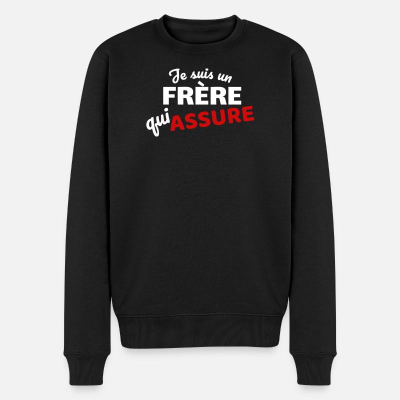 Je suis un frère qui assure - Pull Premium bio Homme - noir