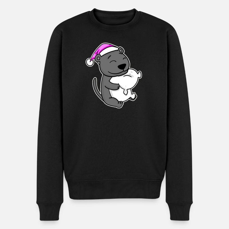 Tired Sleeping In Sleeping Pink - Men's Premium Organic Jumper - black