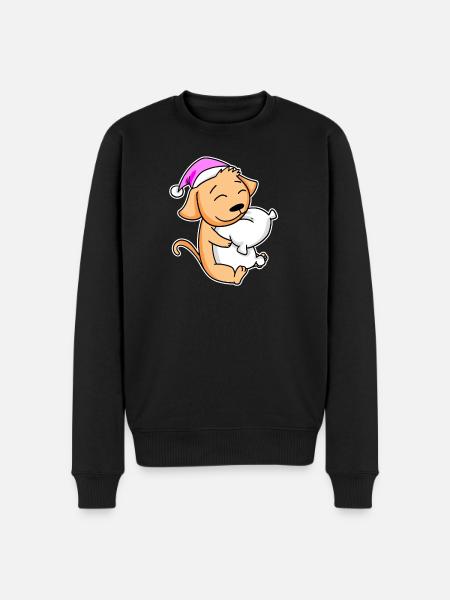 Dog Tired Sleeping Sleeping Girl - Men's Premium Organic Jumper - black
