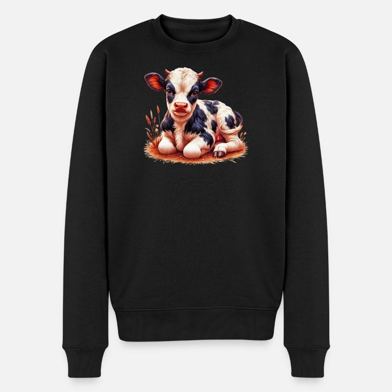 Vache - Pull Premium bio Homme - noir