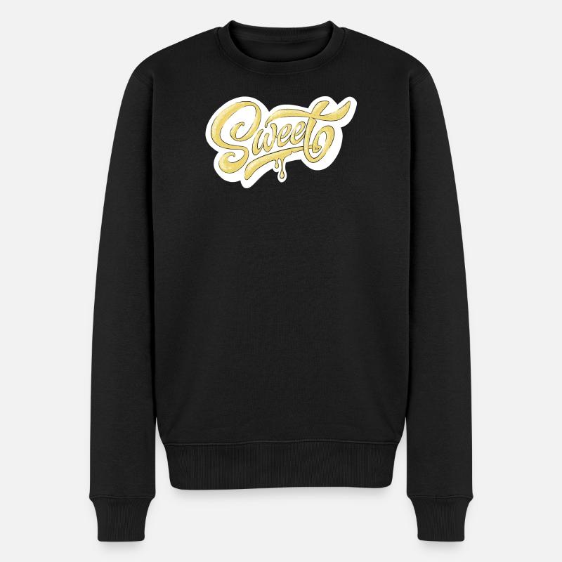 Sweet Script Typography Design - Men's Premium Organic Jumper - black