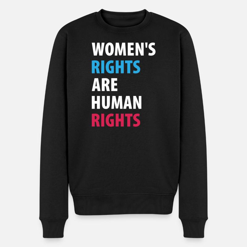 Frauenrechte sind Menschenrechte - Männer Premium Bio Pullover - Schwarz