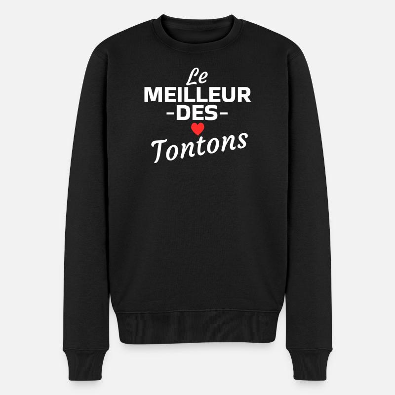 Das Beste vom Onkel - Männer Premium Bio Pullover - Schwarz