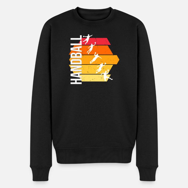 Handball - Männer Premium Bio Pullover - Schwarz