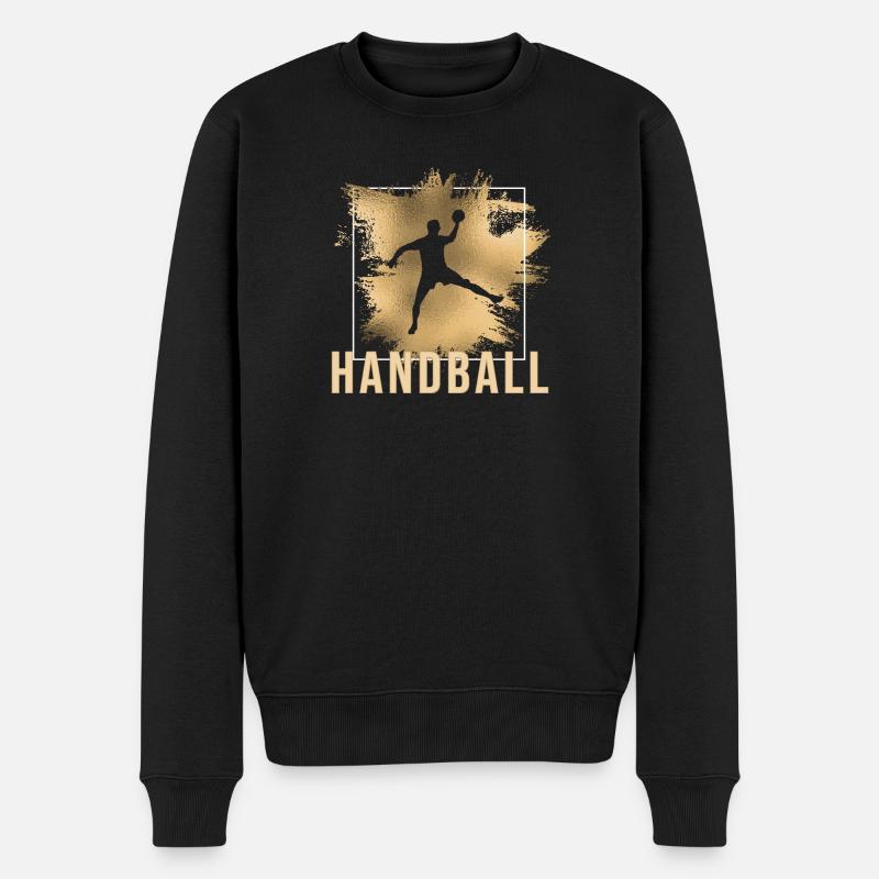 Handball - Männer Premium Bio Pullover - Schwarz