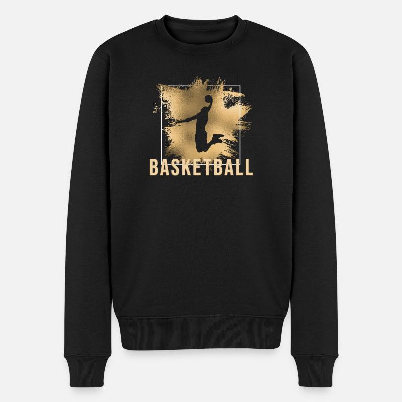 Basketball - Männer Premium Bio Pullover - Schwarz