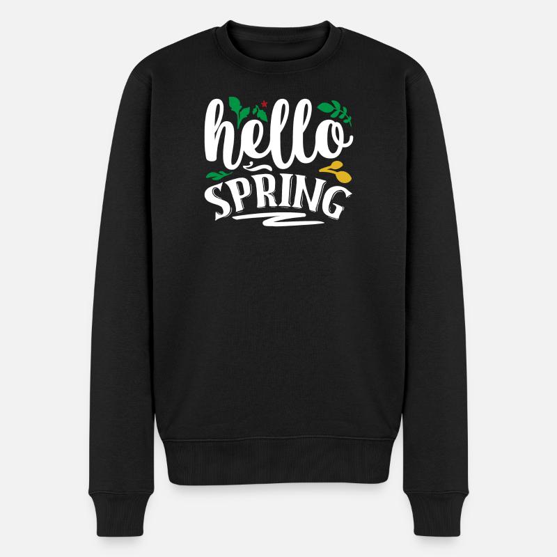 Bonjour le printemps - Pull Premium bio Homme - noir