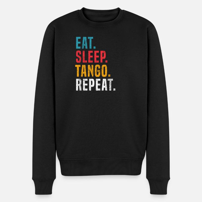 Répétition de Tango Eat Sleep pour les danseurs de Tango Argentino - Pull Premium bio Homme - noir
