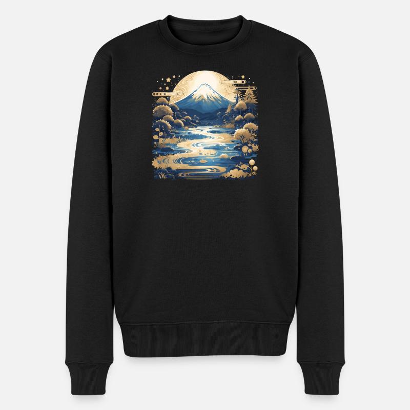 Mont Fuji - Pull Premium bio Homme - noir