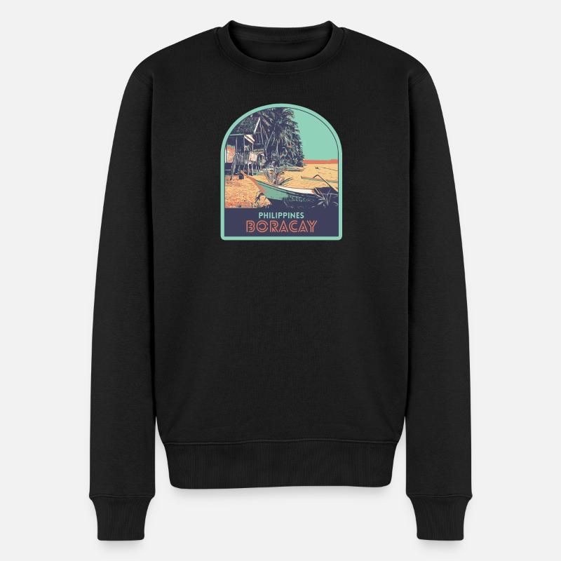 Paradis sur Terre : Boracay, Philippines - Pull Premium bio Homme - noir