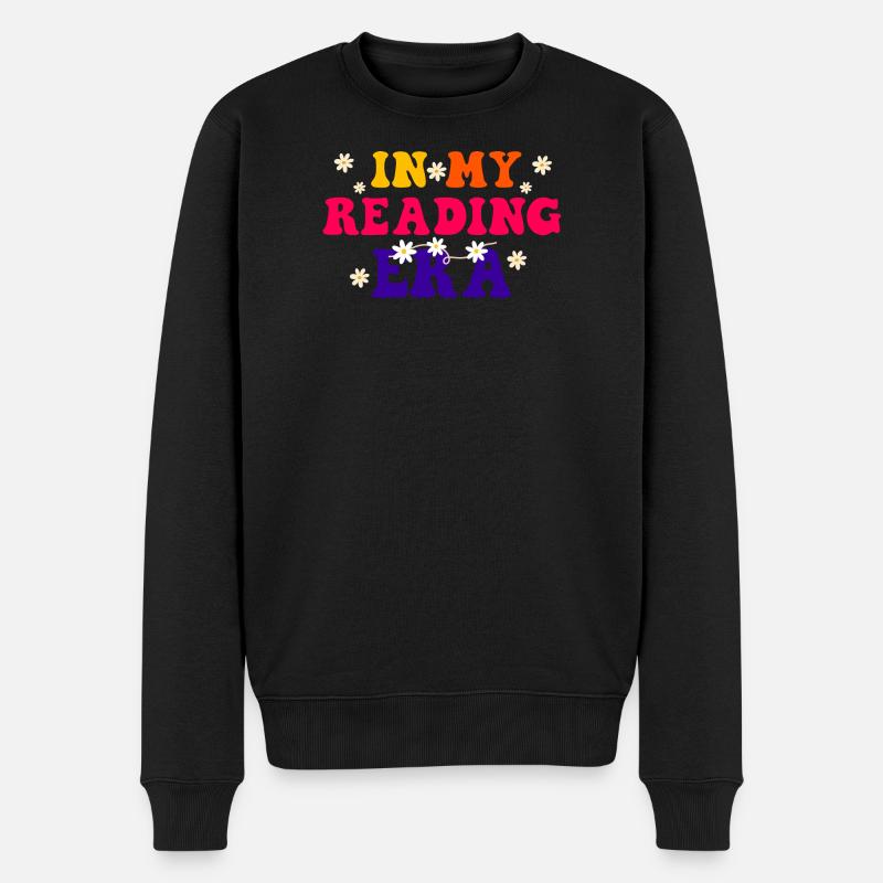 In meiner Lese-Ära - Männer Premium Bio Pullover - Schwarz