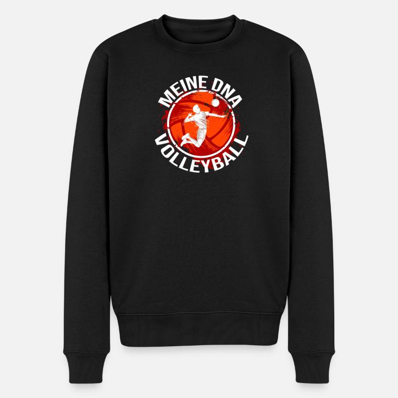 Mein DNA - Volleyball - Männer Premium Bio Pullover - Schwarz