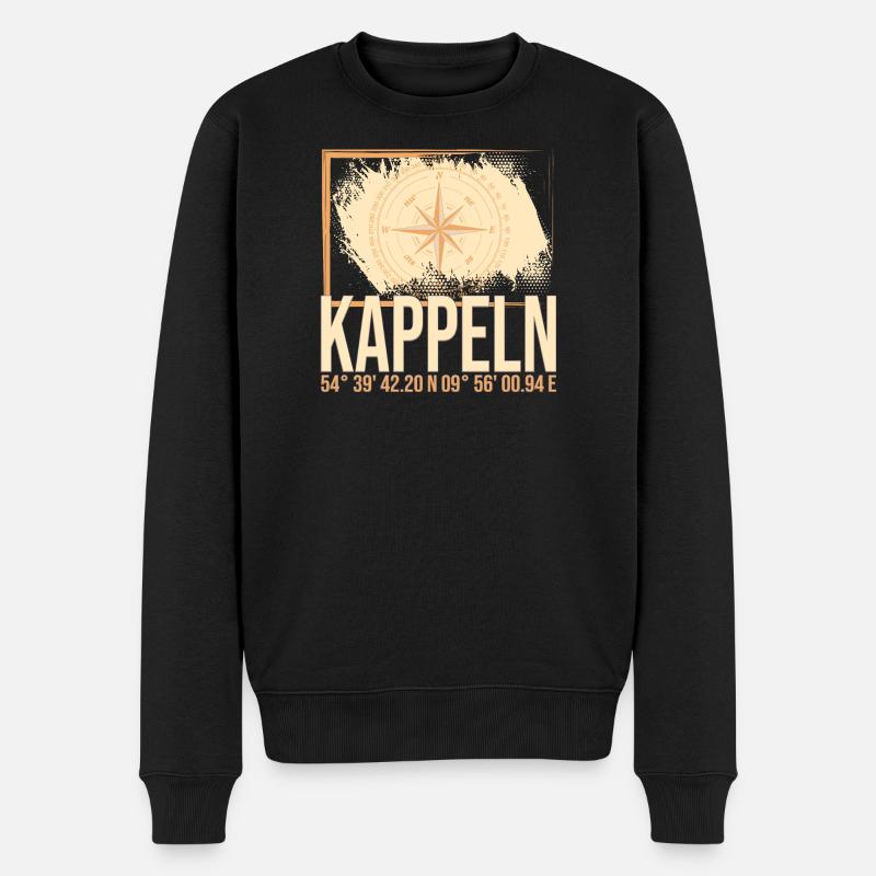 Kappeln Koordinaten - Männer Premium Bio Pullover - Schwarz