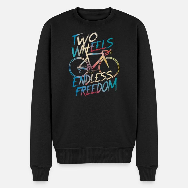 Conception de vélo Endless Freedom - Pull Premium bio Homme - noir