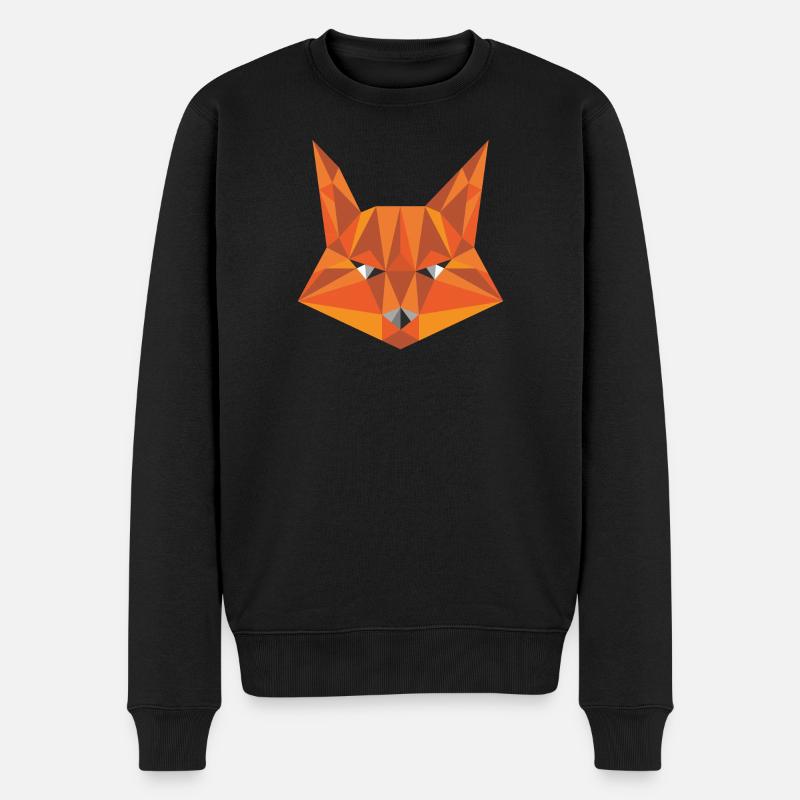 Fuchs - Männer Premium Bio Pullover - Schwarz