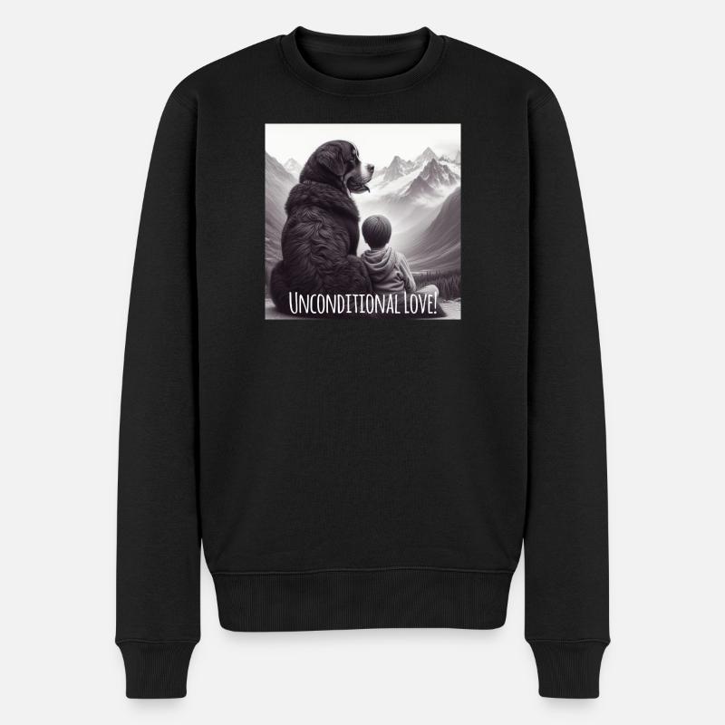 Berner Sennenhund - Männer Premium Bio Pullover - Schwarz