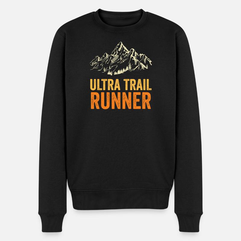 Coureur d’ultra trail - Pull Premium bio Homme - noir